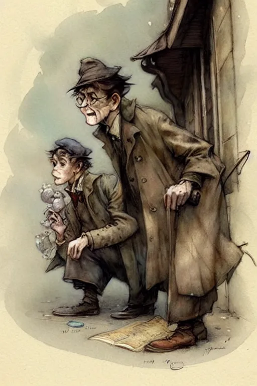 Prompt: (((((1950s harry potter street . muted colors.))))) by Jean-Baptiste Monge !!!!!!!!!!!!!!!!!!!!!!!!!!!