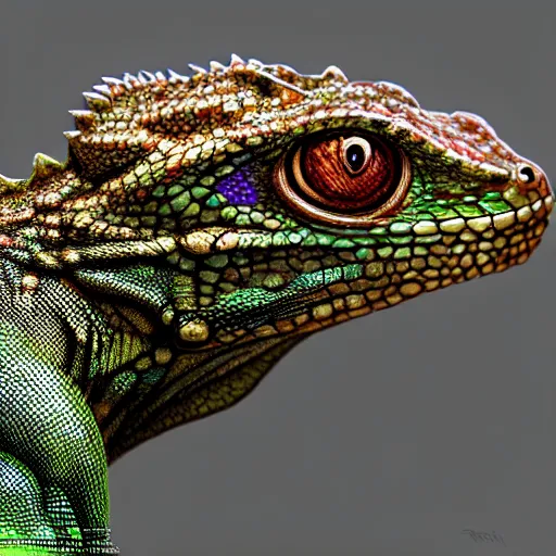 Image similar to Mark Zuckerberg as a lizard, closeup, D&D, fantasy, intricate, elegant, highly detailed, digital painting, artstation, concept art, matte, sharp focus, illustration