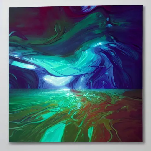 Image similar to the laws of physics break down and there only an infinite present, in which all points in time are equally real. surrealist acrylic painting by andreas rocha and alena aenami, pastel colors, featured on artstation, metaphysical, fluid acrylic pour art, airbrush art, abstract cosmic art