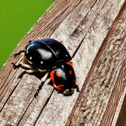 Image similar to a ladybug - cat - hybrid, animal photography