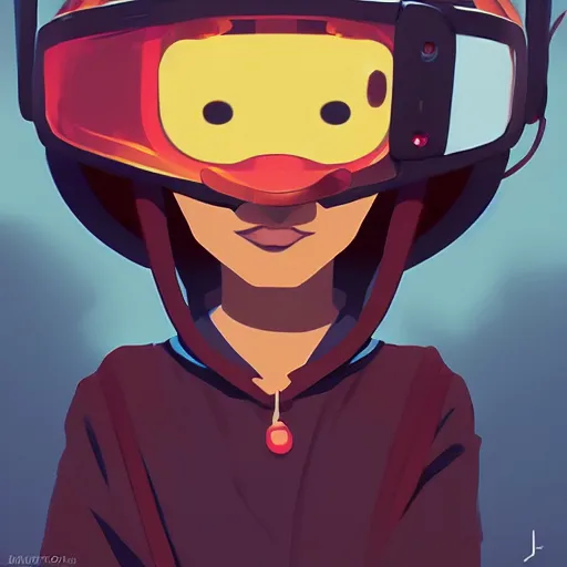 Image similar to face icon stylized minimalist flcl, loftis, cory behance hd by jesper ejsing, by rhads, makoto shinkai and lois van baarle, ilya kuvshinov, rossdraws global illumination