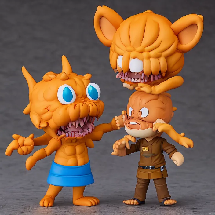 Image similar to eldritch abomination garfield, imsorryjon, An anime Nendoroid of Son Goku, figurine, detailed product photo