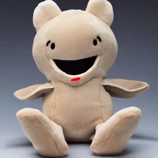 Image similar to a happy dolphin, plush doll, 8 k, studio lighting