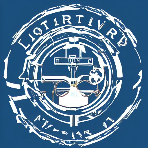 Image similar to logo, virtual liver, blue print
