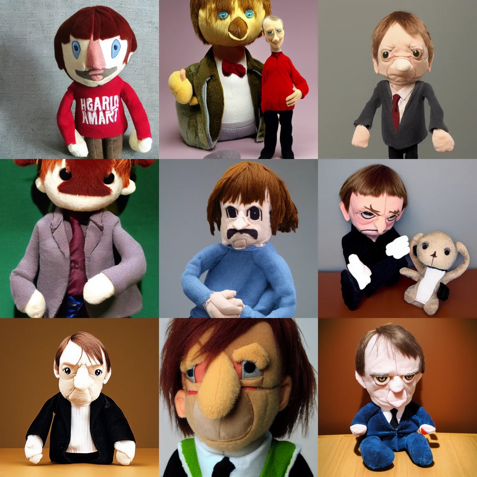 Prompt: plush toy of mark e. smith, photo, high quality, detailed