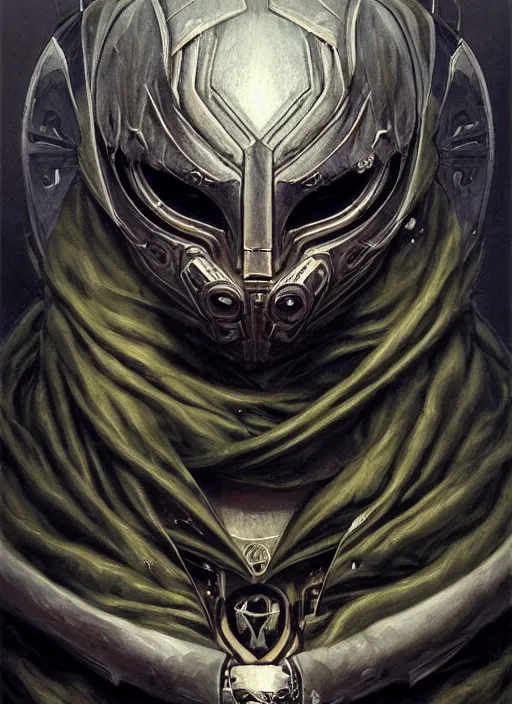 Image similar to cyber raccoon mf doom reptile eyes, black metal fur, intricate, elegant, highly detailed, centered, digital painting, artstation, concept art, smooth, sharp focus, illustration, artgerm, tomasz alen kopera, peter mohrbacher, donato giancola, joseph christian leyendecker, wlop, frank frazetta