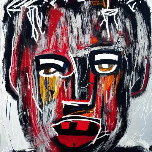 Image similar to A extremely highly detailed majestic hi-res beautiful immaculate head and shoulders painting of a strong black african man by Jean-Michel Basquiat, 8k, high textures, hyper sharp, insanely detailed and intricate, super detailed, 4k HDR high quality