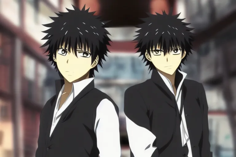 Image similar to hijikata toushirou, anime, short black hair, katekyo hitman reborn