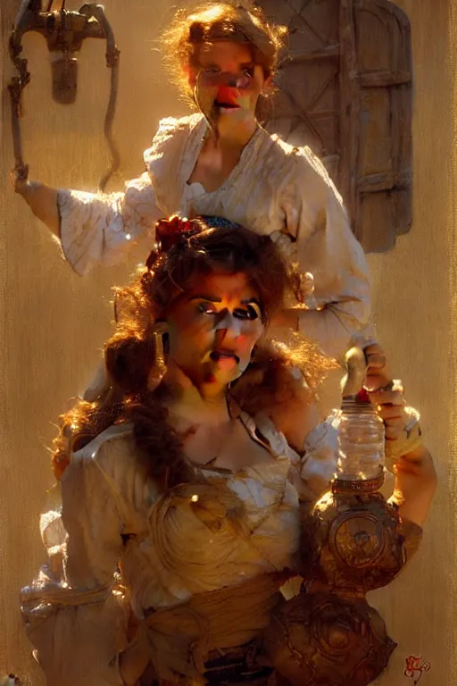Image similar to milk maid, highly detailed painting by gaston bussiere, craig mullins, j. c. leyendecker 8 k