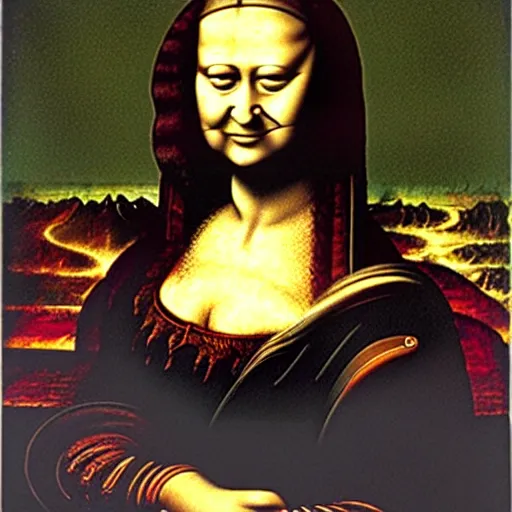 Image similar to giger, h. r. - monalisa in the style of giger, h. r. by giger, h. r.