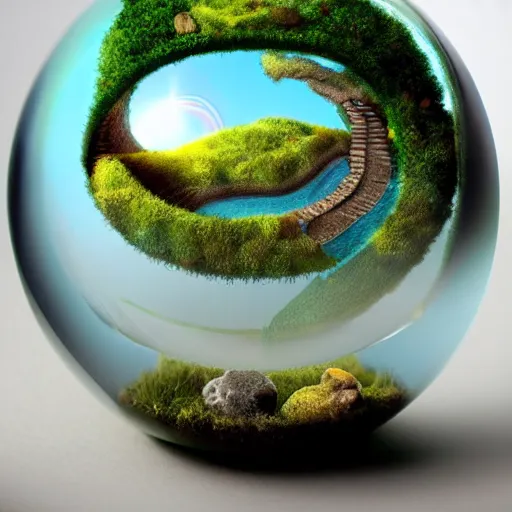 ecosystem inside of a glass sphere by ghibli Stable Diffusion OpenArt
