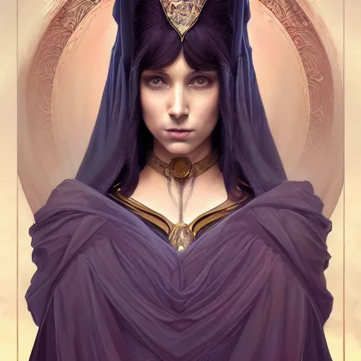 Image similar to symmetry portrait of princess sorcerer, intricate, elegant, highly detailed, digital painting, artstation, concept art, smooth, sharp focus, illustration, art by artgerm and greg rutkowski and alphonse mucha, 8 k, inspired by lord of the rings, arcane