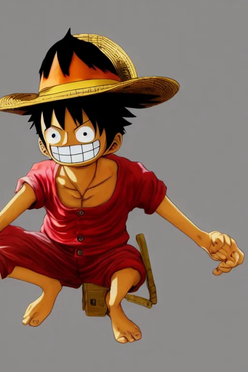 aerial photo of luffy, by shunji dodo, 8 k resolution