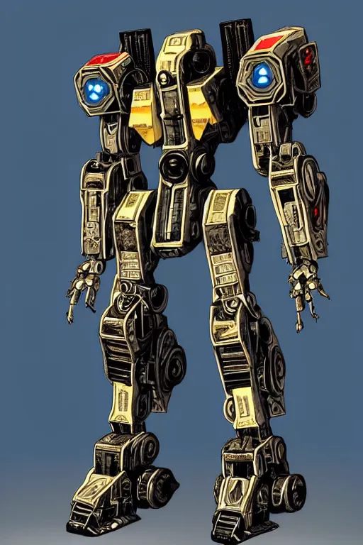 Image similar to mechwarrior - 2, intricate ornate humanoid mecha warrior,
