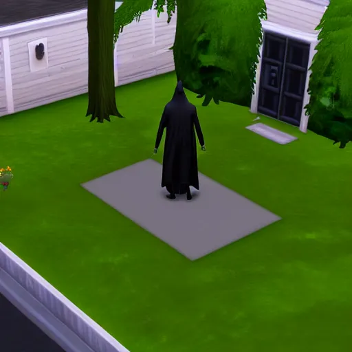 Image similar to the grim reaper in the sims