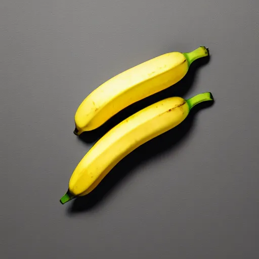 Prompt: render of one banana sitting on a white table, minimalism, octane render, hyperrealistic,