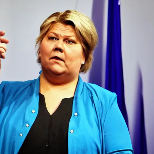 Prompt: erna solberg