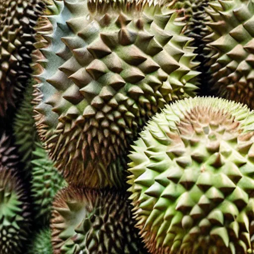 Prompt: a durian dreaming of becoming the fruit of the year