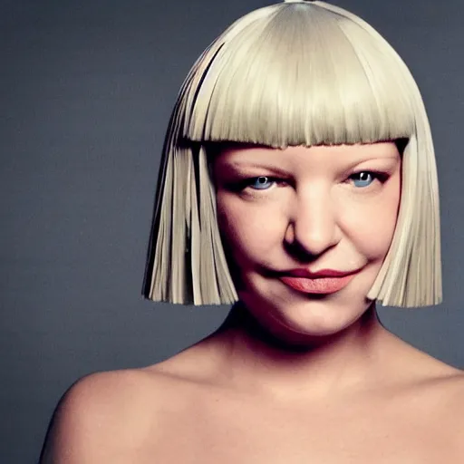 Image similar to Sia furler artistic photoshoot full body