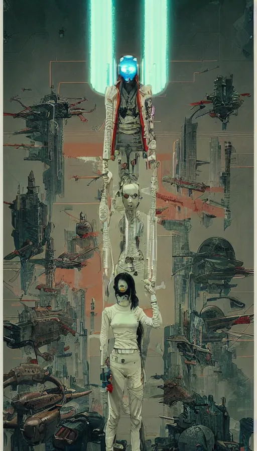 Image similar to cyberpunk propaganda poster by chiara bautista, beksinski and norman rockwell and greg rutkowski weta studio, and lucasfilm