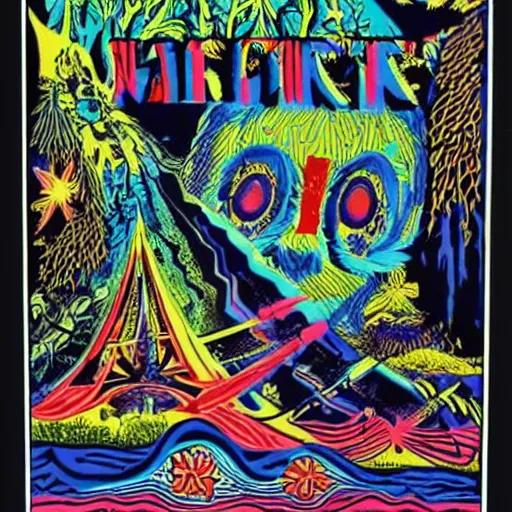 Prompt: a detailed, intricate, psychedelic 1960s poster for a concert in San Francisco featuring Marc E Smith of The Fall, in 1966, LSD, trippy,The Fall