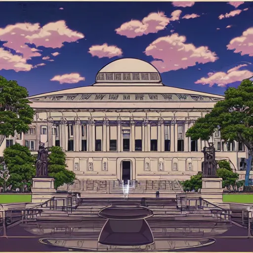 Image similar to the supreme court but it is a slice of life anime, by dan mumford, yusuke murata, makoto shinkai, ross tran, cosmic, heavenly, god rays, intricate detail, cinematic, 8 k, cel shaded, unreal engine, featured on artstation, pixiv, anime style