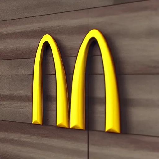 Image similar to new McDonald's logo super realistic high detail detailed octane render baroco