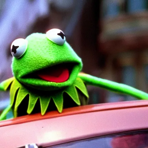 Image similar to kermit the frog (the muppets) in independence day (1996)