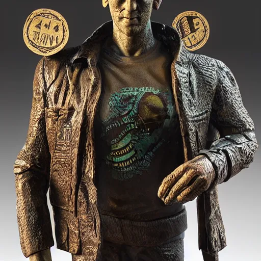 Prompt: an intricate detailed paper mâché statue of the Lord of TCP/IP and Subnetting, style of The Matrix, Blade Runner, Cyberpunk 2077 , s 2700, ar 63:88