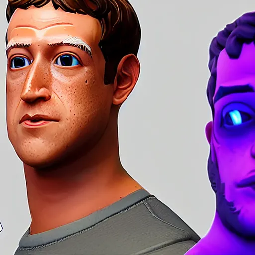 Prompt: mark zuckerberg model in fortnite