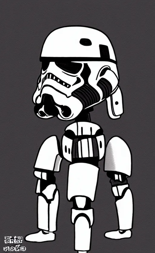 Image similar to stormtrooper, anime, by studio ghibli,