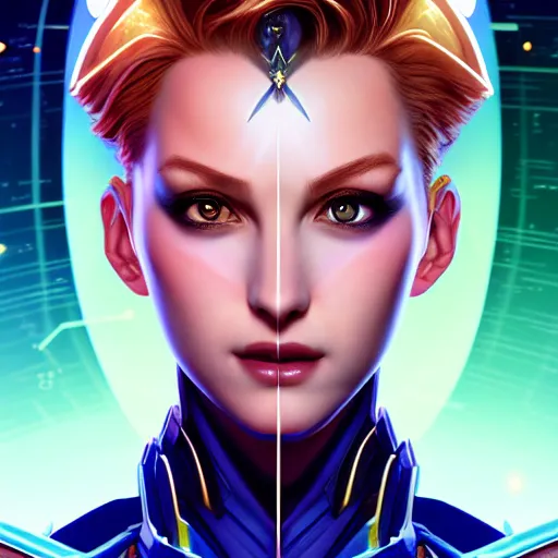 Image similar to symmetry!! portrait of sailor uranus! alien in the style of horizon zero dawn, machine face, intricate, elegant, highly detailed, digital painting, artstation, concept art, smooth, sharp focus, illustration, art by artgerm and ross tran and greg rutkowski and alphonse mucha, 8 k