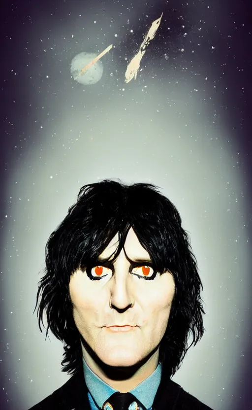 Prompt: the mighty boosh vince noir noel fielding in space, hd render, highly detailed, realistic, digital art