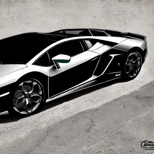 Prompt: lamborghini artistic cover