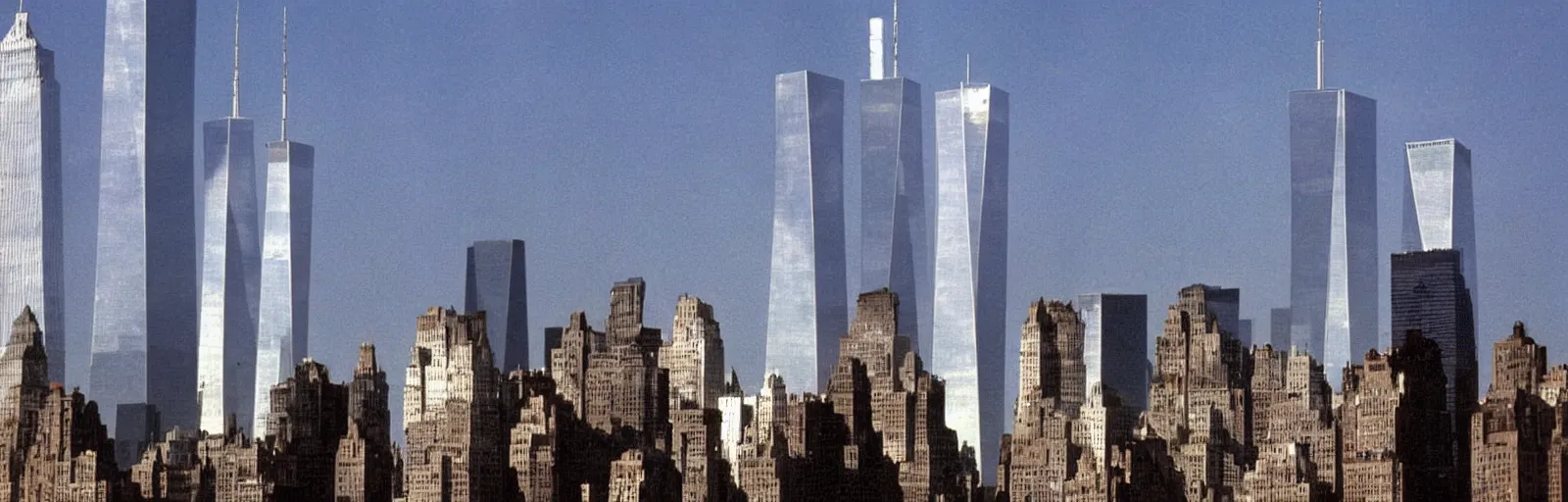 Prompt: “The TwinTowers as Mile-High Humanoid Transformer Robots brings NYC to a standstill Gettyimages September 11 2001 hq ap photos CNN”
