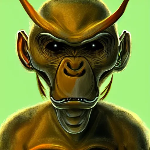 Image similar to a alien monkey from half - life, digital art