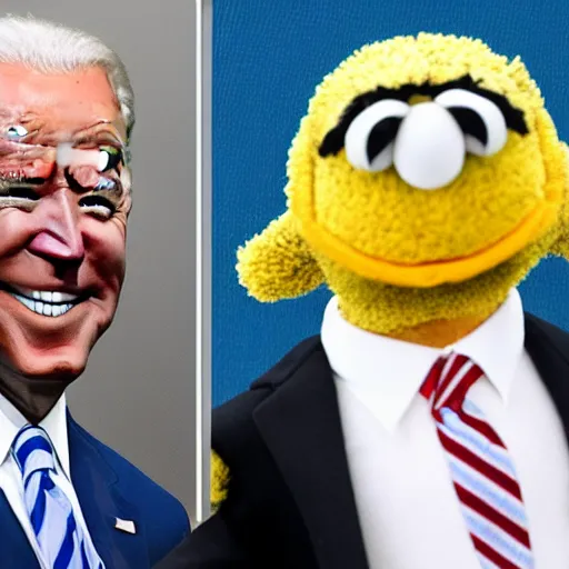 Image similar to joe biden as a muppet