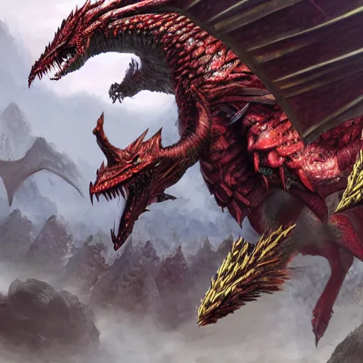 a fight between a Rathalos and Diablos, Monster, Stable Diffusion