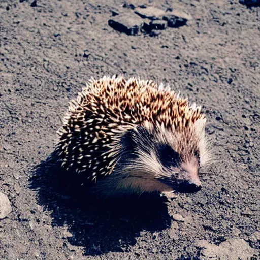 Image similar to a hedgehog made of lava