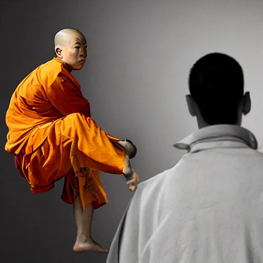 Image similar to Shaolin Monk pondering his orb