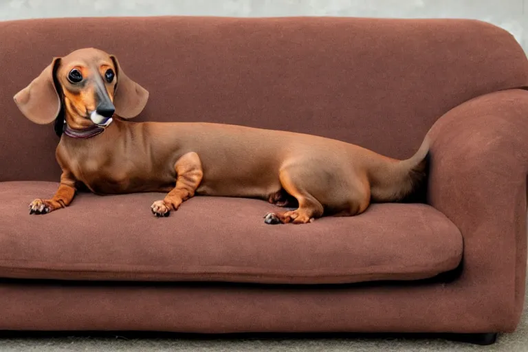 Image similar to dachshund couch, product photo