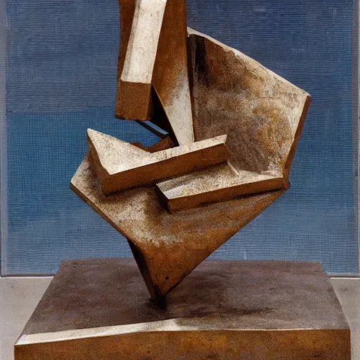 Image similar to abstract sculpture, by max ernst,