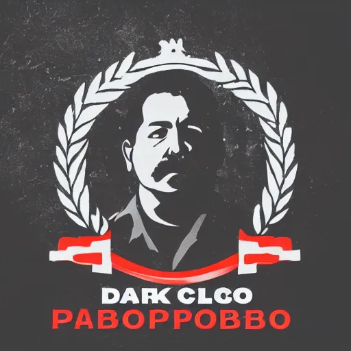 Image similar to logo inspired by cjng and pablo escobar, dark gritty