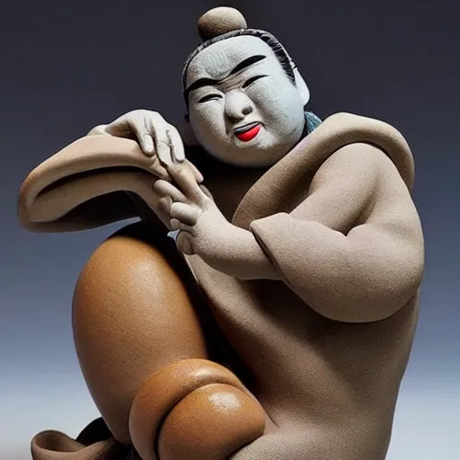 Prompt: claymation, 3 d clay sculpture, made of clay, ukiyo - e sculpture, colorful, detailed, inspired by ando hiroshige