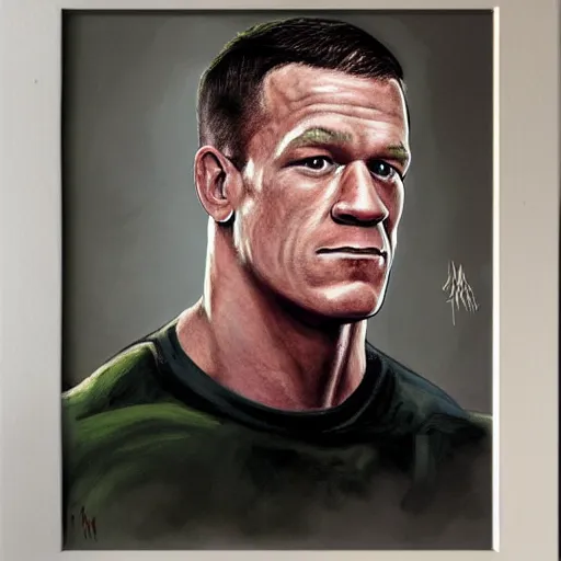 Image similar to john cena, portrait, by mir sayyid ali