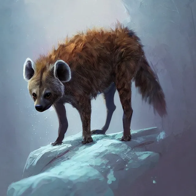 Prompt: a beautiful painting of a cute brown hyena. gray otter. in a forest. disney character design by cory loftis, fenghua zhong, ryohei hase, ismail inceoglu and ruan jia. artstation, volumetric light, detailed, photorealistic, rendered in octane