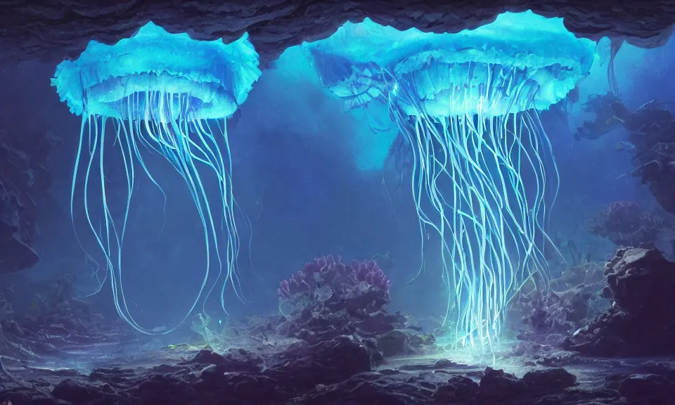 bioluminescent jellyfish