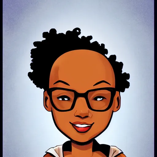 Image similar to comic book hero black girl with Afro, tall and slim figure, brown skinned brown eyes full lips,comic book style, Stan lee,