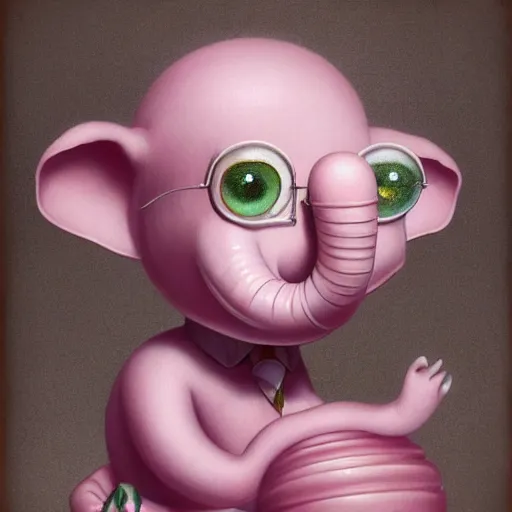 Prompt: a surreal picture of a pink elephant pastel colors by mark ryden insanely quality, elegant, highly detailed, digital painting, artstation, concept art, pop, smooth, sharp focus, illustration, art by mark ryden and lisa frank and dali 3 d 8 k ultra detailed