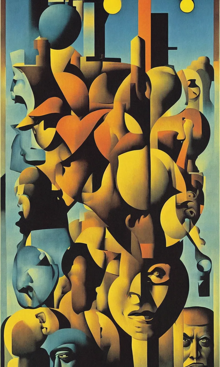 Image similar to Bauhaus Poster by Richard Corben by René Magritte, stoic caesar, surrealism